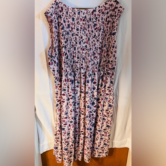 Woman Within 3X 30/32 Floral Pintuck Button Front Maxi Dress NWOT Spring Easter - Picture 4 of 8